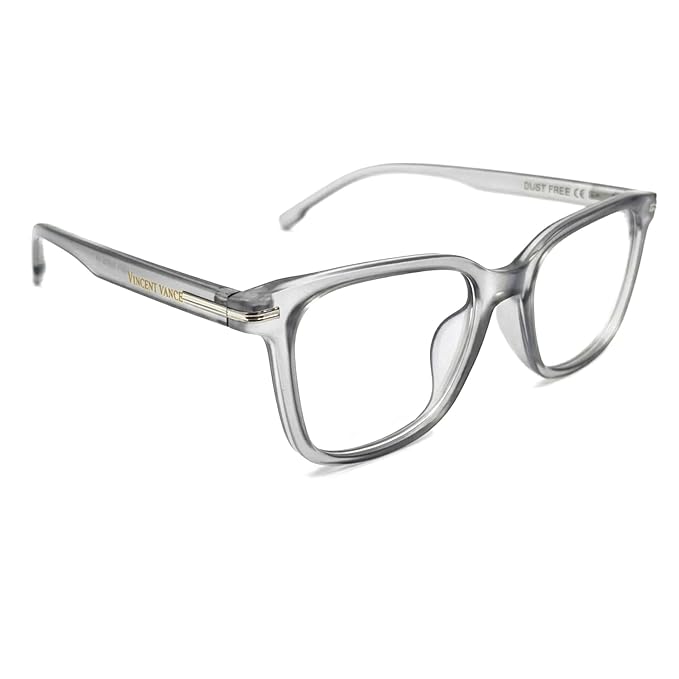 Unisex Grey Square Optical Frame