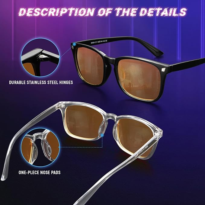 LIVHO Blue Light Blocking Gaming Glasses