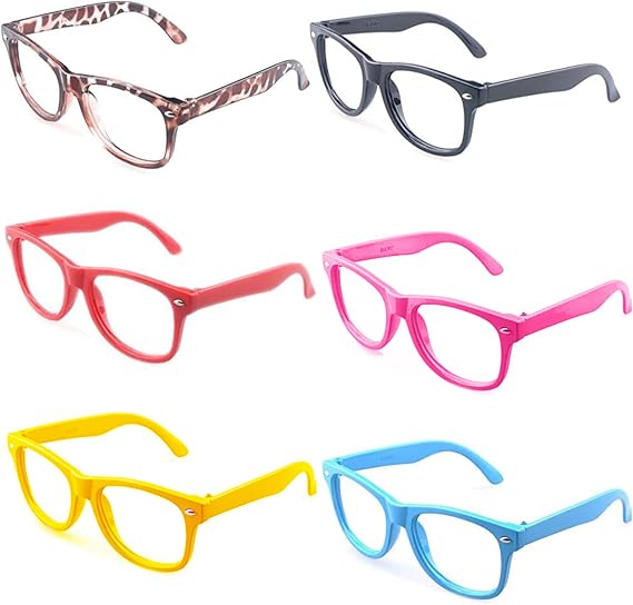 Kaptin 6 Pack Retro Kids Glasses