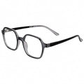 Translucent Dark Grey Geometric Eyeglasses