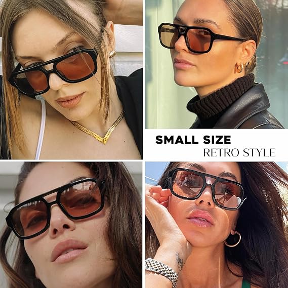 mosanana Small Square Aviator Sunglasses