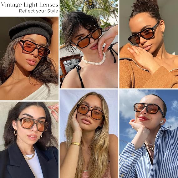mosanana Small Square Aviator Sunglasses