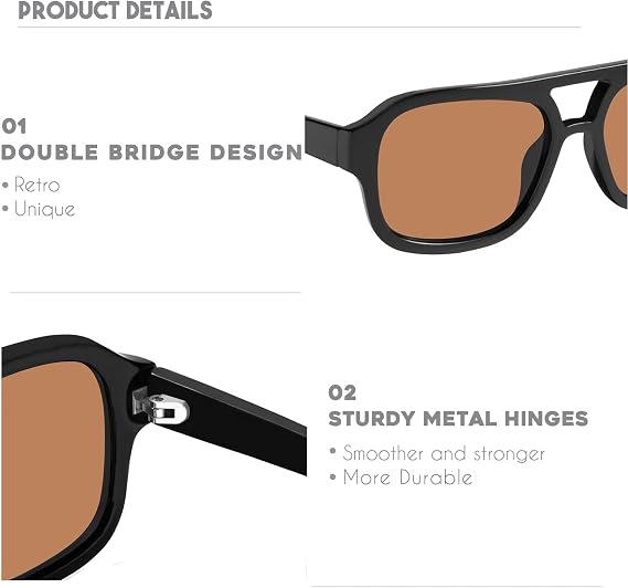 mosanana Small Square Aviator Sunglasses