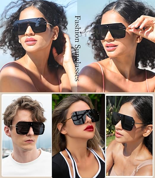 BOJOD Oversized Rimless Sunglasses