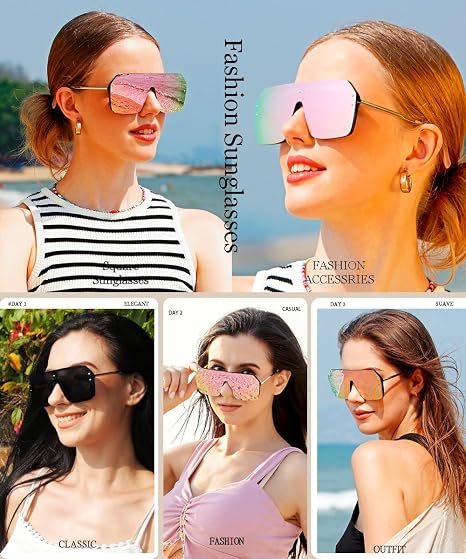 BOJOD Oversized Rimless Sunglasses