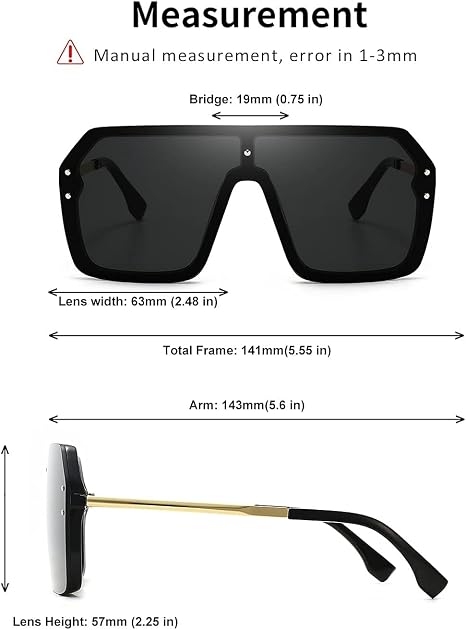 BOJOD Oversized Rimless Sunglasses